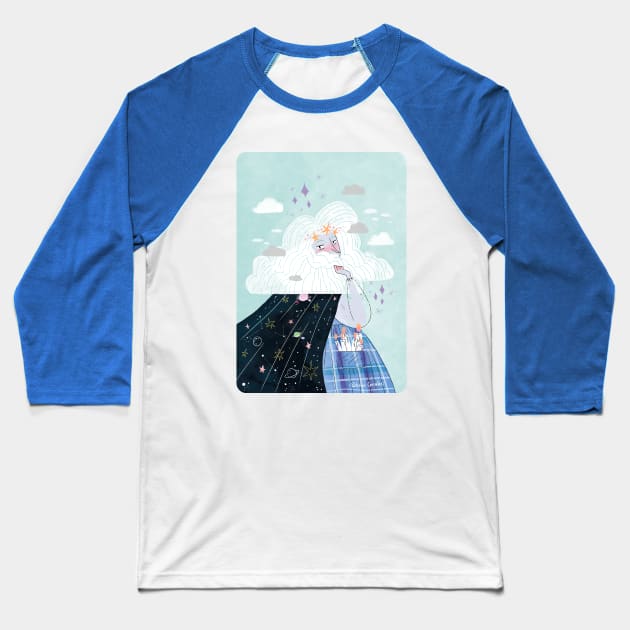 Blue Witch / Wiccan Baseball T-Shirt by PatriciaCo